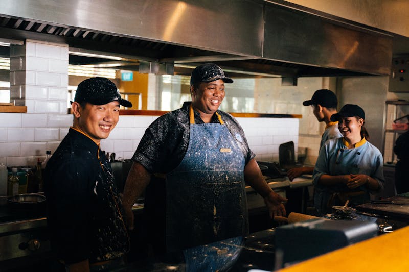 Pizza Ranch kitchen team handcrafting fresh pizzas