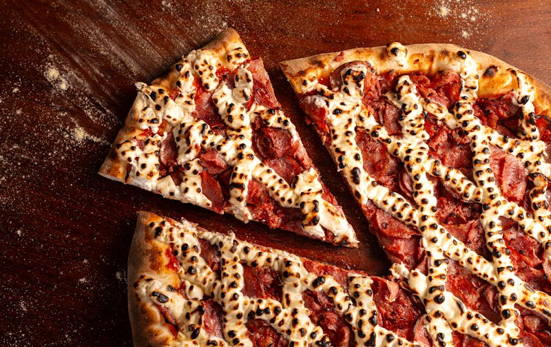 Cowboy Calzone stuffed with beef and cheese
